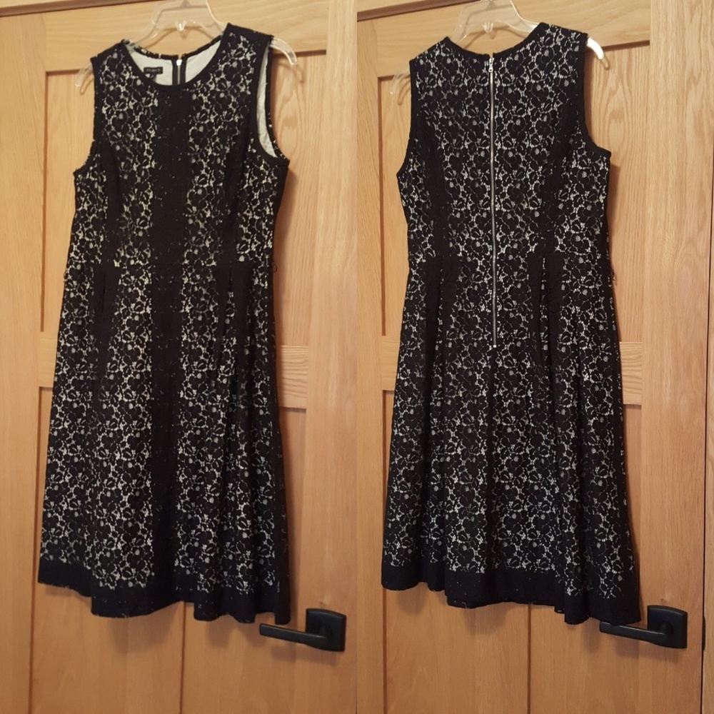 { Talbots } black lace midi dress sz 12 - Picture 6 of 6